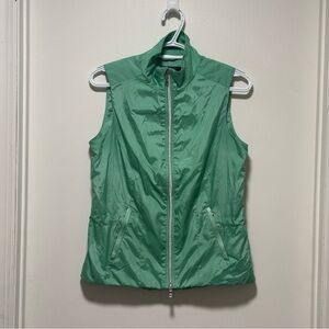 Polo golf women’s windbreaker Green Sleeveless Vest small full zip